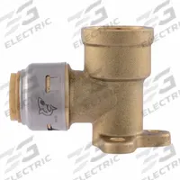 SHARKBITE MAX Push-Fit Adapter Fitting: 1/2 in OD x 3/4 in Pipe Size, Push-to-Connect x FNPT, Brass (MPN UR334). Key specifications — Brand: SHARKBITE MAX.