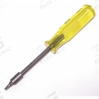 HUBBELL GAI-TRONICS Screwdriver: Metal, T-25 Torx, Yellow, Screwdriver, Telephones - Security Screws & Screwdriver