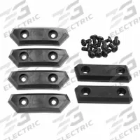 MILWAUKEE Rubber Wear Pads: Coil Roofing Nailer Compatible (MPN 48-09-2909). Key specifications — attr1171103: MILWAUKEE; attr1171109: (6) Rubber Wear Pads; attr1180017: Replacement Rubber Wear Pads; attr1180018: Coil Roofing Nailer.