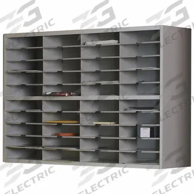 SAFCO Literature and Mail Organizer: Gray, 8 Compartments, 13 1/4 in Overall Dp - Literature Sorters