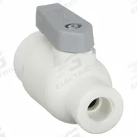 PARKER Manual Two-Way Ball Valve: 1/8 in, Polypropylene, Straight, Push x MNPT, One-Piece, Lever (MPN LFPP6VMC2). Key specifications — Brand: PARKER; Handle: Lever.