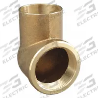 NIBCO Sweat Fitting Elbow: 3/8 in CTS x 3/8 in Pipe, Cup x FNPT, Bronze (MPN 707-3-LF 3/8)