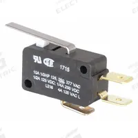 HONEYWELL Miniature Snap Action Switch: Lever Actuator, 1NO/1NC, Quick Connect (MPN V7-3E17E9-022). Key specifications — AC Contact Rating: 10 A @ 277 V; Electrical Connection: Quick Connect; Series: V7; Brand: HONEYWELL.