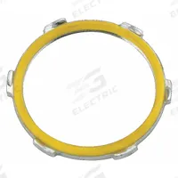 Sealing LockNut for Threaded RMC/IMC: 2 in Trade Size, Steel, Zinc Plated, IMC/RMC (MPN 1208). Key specifications — For Conduit Type: RMC; Brand: RACO.