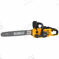 DEWALT Battery-Powered Chainsaw: 20 in Bar Lg, Rear Handle, Auto Chain Oiler, 60 V, 50.2 cc (MPN DCCS677B). Key specifications — Brand: DEWALT.