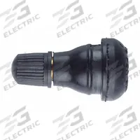 TRU-FLATE Snap-In Valve: Tire Valve, Snap-In, 180° Valve Stem Angle, Straight, Std Bore Valve Size (MPN 30-412-50). Key specifications — Valve Type: Snap-In; Thread Size: 0.305-32; Valve Shape: Straight; Color: Black; Product Type: Tire Valve; Standards: TR412; Compatible Vehicle Type: Wheelbarrows; Material: Rubber.