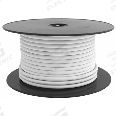 APPROVED VENDOR Primary Automotive Wire: SXL, 100 ft, 1 Conductor, 18 AWG, White - XLPE-Insulated Heavy Duty Primary Wires
