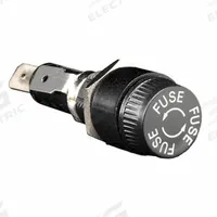 MERSEN Panel Mount Fuse Holder: For Fuse Size 13/32 in x 1 5/16 in, 1 Pole, 10 A Max, 250 V AC (MPN GPM-G5). Key specifications — Fuse Holder Termination Type: 1/4 in Solder; Fuse Holder Cap Style: Fingergrip Bayonet; Brand: MERSEN; Fits Fuse Class or Type: Glass and Ceramic.