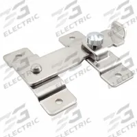 SUGATSUNE Window Latch: Bar Latch, Handle Not Included, Non-Handed, 5/16 in Overall Lg, Frame (MPN BL-120). Key specifications — Brand: SUGATSUNE; For Use With: Sliding Doors; Finish: Polished; Color: Silver; Handing Orientation: Non-Handed; Mounting Location: Frame; Product Type: Window Latch.