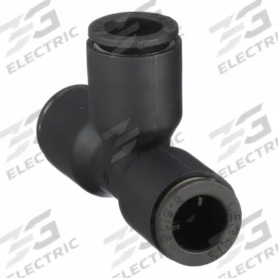 LEGRIS Push-Fit Tee Fitting: 5/16 in OD x 5/16 in OD x 5/16 in OD Size, 1 13/16 in Overall Lg - Nylon & Nickel-Plated Brass Tube Fittings