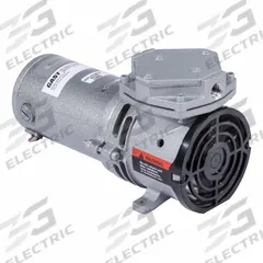 GAST Compressor/Vacuum Pump: 0.12 hp, 1 Phase, 24V DC, 1 cfm, 28 in Hg Max Vacuum (MPN MOA-P101-JK). Key specifications — attr51701: GAST; attr51739: 24V DC; attr100706: 1.