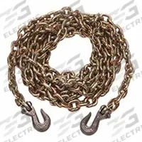 KINEDYNE Straight Chain: 25 ft Overall Lg, Carbon Steel, Welded, 0.99 lb Wt per Foot, Straight (MPN 10034-25BXGRA). Key specifications — Material: Carbon Steel; Chain Type: Transport Chain; Hook Type Included: Grab Hook; Includes Hook: Hook Included; Lifting Capability: Not for Lifting; Link Type: Straight; Welding Type: Welded; Brand: KINEDYNE.