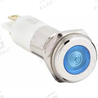 APPROVED VENDOR Flush Panel Light: 10 mm Panel Mounting Hole Dia, LED, Blue, Flush Head, H10 (MPN 24M107). Key specifications — Brand: APPROVED VENDOR; Electrical Connection: 0.11 Male Quick Disconnect.
