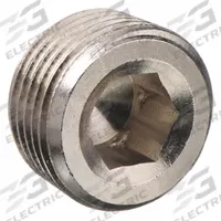 AIGNEP USA Plug: Solid Plug, 1/4 in, BSPT Threaded, 1,000 psi, 1/2 in Lg, Chrome-Plated CA360 Brass (MPN 8030 CSP-04). Key specifications — Maximum Operating Pressure: 1,000 psi.