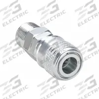 SPEEDAIRE Quick Connect Hose Coupling: 1/4 in Body Size, 1/2 in Hose Fitting Size, Sleeve, MNPT (MPN 30E715). Key specifications — Brand: SPEEDAIRE; Thread Size: 1/2" -14; Coupling Locking Type: Sleeve; Hose Fitting Gender: Male.