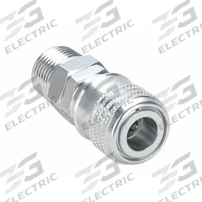 SPEEDAIRE Quick Connect Hose Coupling: 1/4 in Body Size, 1/2 in Hose Fitting Size - Industrial Interchange Steel Quick-Connect Air Coupling Bodies