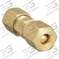 PARKER Compression Fitting Union: 3/16 in OD x 3/16 in OD Fitting Size, Brass, 10 PK (MPN 62C-3). Key specifications — Brand: PARKER.