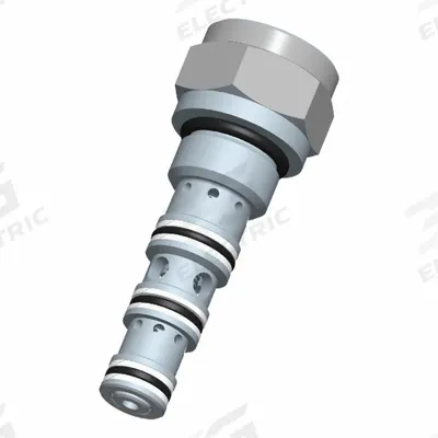 BUCHER HYDRAULICS Cartridge Valve: Screw-In, Screwdriver Adjustment, C08-40 Valve Cavity Size - Flow Control Cartridge Valves