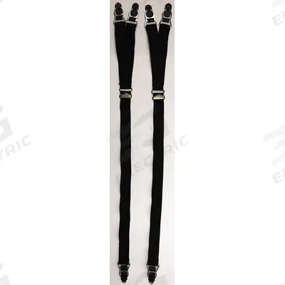HEROS PRIDE Shirt Stay: Adj, Black, Elastic - Tie Clips, Collar Pins & Shirt Keepers
