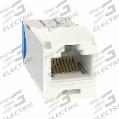 PANDUIT Jack Module: 1 Ports, Off-White, 6A, RJ45, Copper - Category Jacks