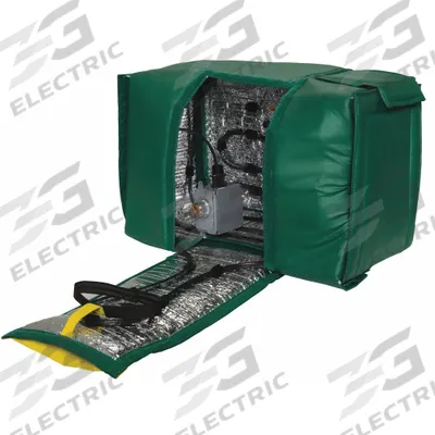 HAWS Heating Jacket: 120 V AC, Nylon, Green, Insulated Blanket - Accessories for Gravity-Fed Portable Eyewash Stations