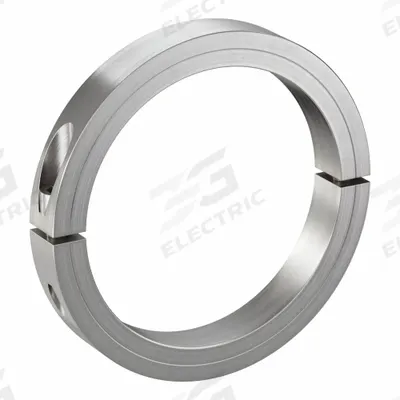 CLIMAX METAL PRODUCTS Shaft Collar: 2-Piece, Inch, Round, Clamp-On, 5 in Bore Dia - Stainless Steel Recessed-Screw Shaft Collars