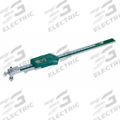 INSIZE Back Jaw Centerline Digital Caliper: 0.4000 in to 12 in /10.5 mm to 300 mm, Cabled, Back Jaw (MPN 1177-300E). Key specifications — attr1184461: +/-0.0039 in; attr1184462: 0.0005 in/0.01 mm; attr1184471: Outside; attr1184472: Back Jaw; attr1184496: INSIZE.