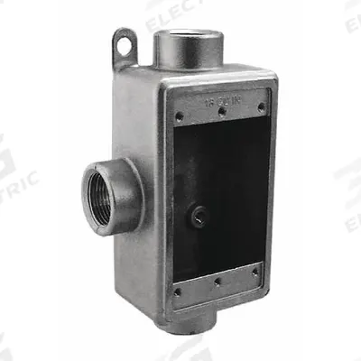 CALBRITE Electrical Box: Stainless Steel, Rectangular, 1 Gangs, 3/4 in Hub Size - Stainless Steel Weatherproof Electrical Boxes
