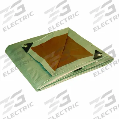 APPROVED VENDOR Tarp: 54 ft Lg, 15 ft Wd, Std Duty, 10 mil, Polyethylene, Brown/Silver - General Purpose Polyethylene Tarps
