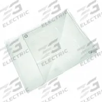APPROVED VENDOR Tarp: 9.5 ft Lg, 7.33 ft Wd, Std Duty, 5.1 mil, Polyethylene, Clear, 3.4 oz/sq yd (MPN 2ZJ51). Key specifications — Color: Clear; Brand: APPROVED VENDOR.
