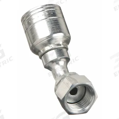 AEROQUIP Hydraulic Crimp Fitting: Steel x Steel, 45° Elbow, -16 For Hose Dash Size - Aeroquip Crimp Hydraulic Hose Fittings with ORS Connection