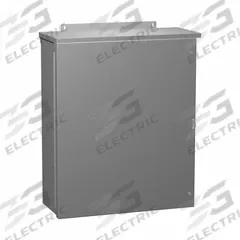 HAMMOND Enclosure: Galvanized Steel, 42 in x 36 in x 12 in, 3R, Solid Cover, Hinged, Painted (MPN C3R423612HCR). Key specifications — Brand: HAMMOND; Closure Method: Screws; Knockouts: Not Included.