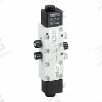 AVENTICS Solenoid Air Control Valve: Series 740, Double Solenoid, 110V AC, Five-Way / Four-Position (MPN R432016670). Key specifications — attr1077765: R432016670; attr1077795: Internal Pilot; attr1077808: Non-Locking; attr1077815: Solenoid Air Control Valve; attr1077817: Detent; attr1077796: Normally Open/Normally Closed.
