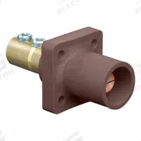 Single Pole Receptacle: Brown, Straight Taper Nose Mating, Double Set Screw Termination, 400 A (MPN 16R21-UH). Key specifications — Series: 16; Receptacle Gender: Male; Brand: LEVITON.