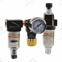 PARKER Filter/Regulator/Lubricator: 1/4 in NPT, 24 scfm, 250 psig Max Op Pressure, 5 micron, Mist (MPN 14A11B18F0GF). Key specifications — attr109588: 14; attr109546: Twist Drain (Filter Bowl); attr109524: PARKER.