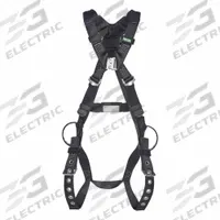 MSA Fall Protection Harnesses: Arc Flash, Gen Use/Welding, Vest Harness, Quick-Connect / Tongue, XS (MPN 10252223). Key specifications — Gender: Unisex; Harness Color: Black; Torso Adjustment: Friction.