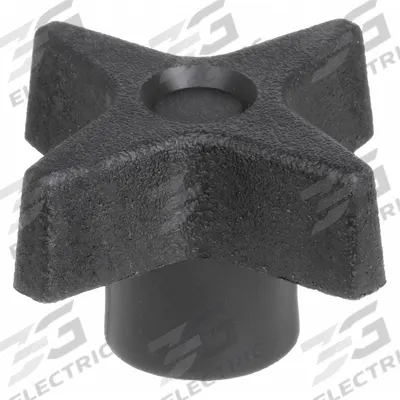 INNOVATIVE COMPONENTS Hand Knob: 4 Point, Plastic w/ Steel Thread, 1/4"-20 Thread - 4-Arm Knobs with Threaded Hole