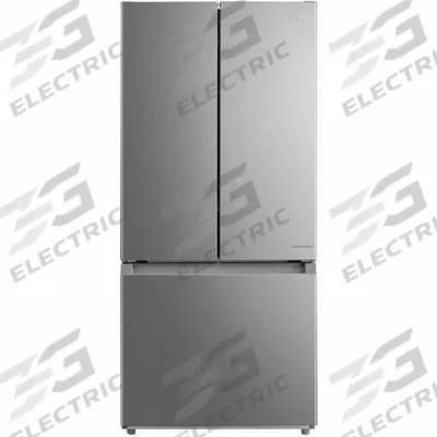 MIDEA Refrigerator: Stainless Steel, 18 cu ft Total Capacity, 2 Shelves - French Door Refrigerators