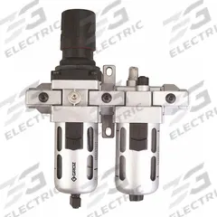 GROZ Filter/Regulator/Lubricator: 1/4 in NPT, 53 cfm, 145 psi Max Op Pressure, 40 micron (MPN 7DX38). Key specifications — attr109524: GROZ.