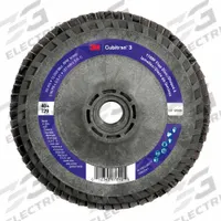 3M CUBITRON 3 Abrasive Flap Disc: Type 29, 5" x 5/8"-11, Ceramic, 40 Grit, Fiberglass Bk, 10 PK (MPN 7100380207). Key specifications — Connector Size: 5/8"-11; Series: 1169F; Brand: CUBITRON.