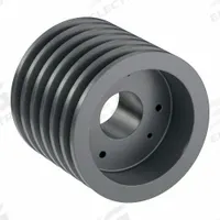 APPROVED VENDOR V-Belt Pulley: B52, 6 Groove, 5.55 in OD, Bushed Bore, SD, Quick Detachable (MPN 6B52SD). Key specifications — attr1318293: B52; attr1318301: 5.2 in (5L, B); attr1318291: 5L, B, or BX.