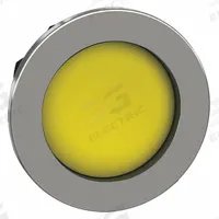 SCHNEIDER ELECTRIC Push Button Head: 30 mm Panel Size, Non-Illuminated, Metallic, Yellow (MPN ZB4FA56). Key specifications — Manufacturer Part Number: ZB4FA56; Compatible Operator Illumination: Non-Illuminated; Compatible with Series: XB4; Head Attachment Type: Screw-On; Head Material: Metal; Brand: SCHNEIDER.
