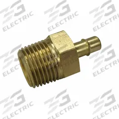MEM-CO Barbed Fitting Adapter: 1/2 in Pipe x 1/2 in ID Size, MNPT x Barbed, Brass, Beaded Barb (MPN 1/2B10). Key specifications — Brand: MEM-CO.