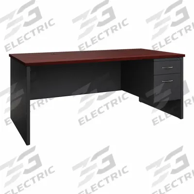 HIRSH Desk Pedestal: Melamine Laminate with Particleboard Core, Mahogany, 1 Pedestals - Pedestal Desks