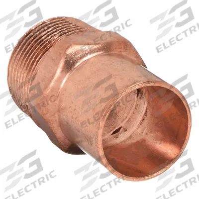 NIBCO Sweat Fitting Adapter: 1/4 in CTS x 1/4 in Pipe, FTG x MNPT, Wrot Copper (MPN 6042-1/4) - Wrot Copper Tube Fittings