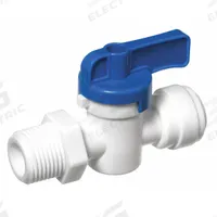 USA INDUSTRIALS Manual Two-Way Ball Valve: 3/8 in, Acetal, Straight, 115 psi Max. Pressure (CWP) (MPN ZUSA-VLV-80). Key specifications — Brand: USA INDUSTRIALS; Handle: Wedge.