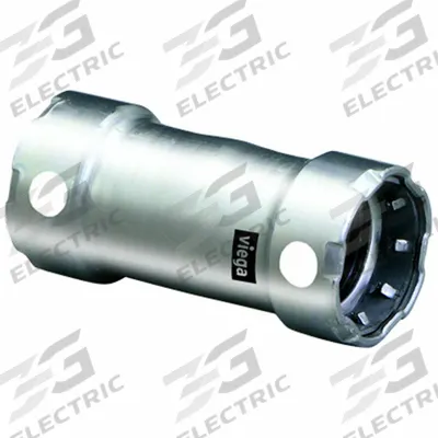 VIEGA MEGAPRESS Crimp Coupling Fitting: 1 1/2 in Pipe x 1 1/2 in Pipe Size - Stainless Steel Press Fittings