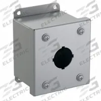 HAMMOND Push Button Enclosure: 30mm, 1 Holes, Carbon Steel, NEMA 12/13 (MPN 1435A). Key specifications — attr211299: HAMMOND; attr1043605: Oil-Tight and Dust-Tight.