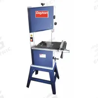 DAYTON Band Saw: Vertical, 120V AC, 13 in Throat Dp - Vertical, 1,445 to 3,150 SFPM, 0° to 45° (MPN 400H58). Key specifications — attr313141: 1,445 to 3,150 SFPM; attr313142: 0° to 45°; attr313144: 1; attr313145: Vertical; attr325087: DAYTON.