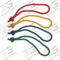 CHAMPION SPORTS Tug-of-War Rope: 4 Grip Positions, Green/Red/Royal Blue/Yellow, 50 ft Overall Lg (MPN TWR4WAY)